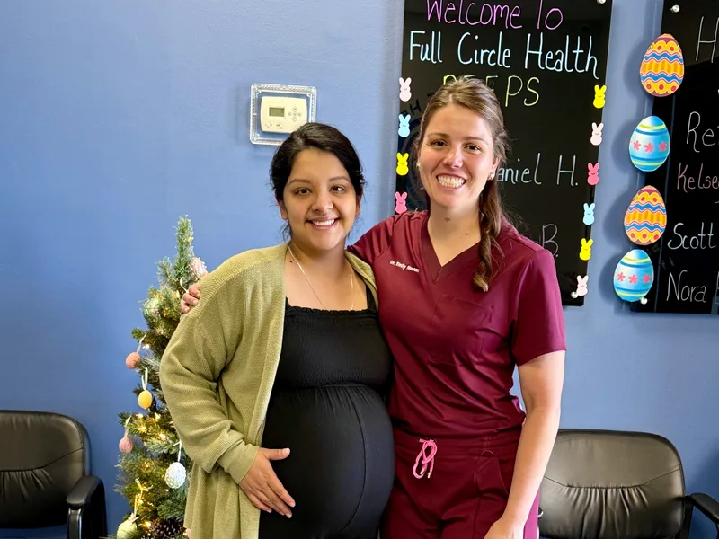 A prenatal patient with Dr. Noonan at Full Circle Health in Chesterfield