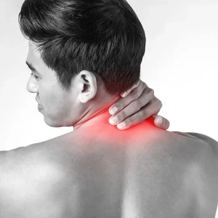 Radiating pain travelling from the neck into the shoulder and arm