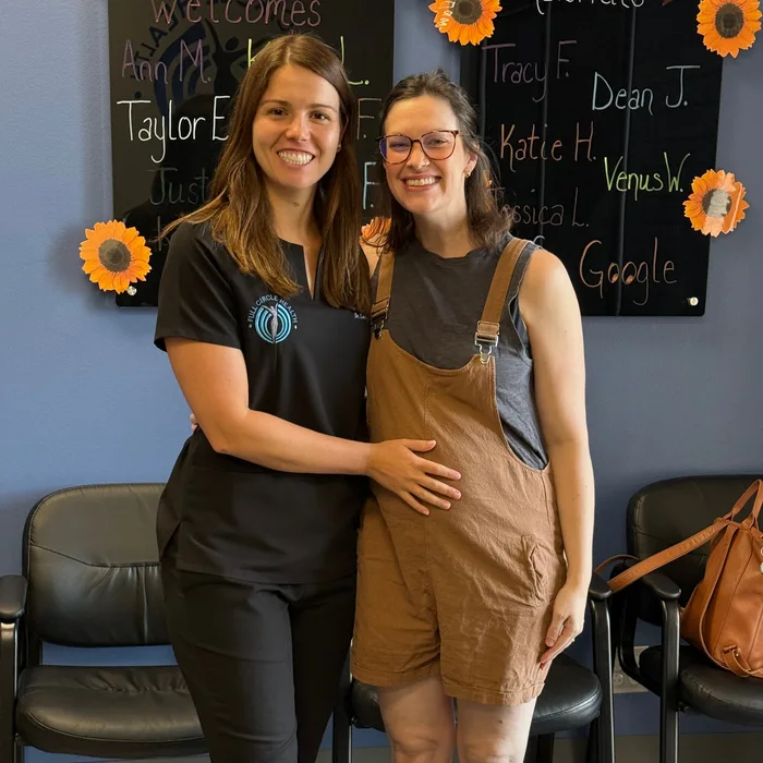 Dr. Noonan with a prenatal patient at Full Circle Health in Chesterfield
